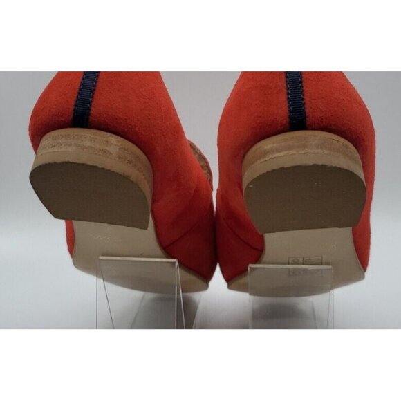 Boden Red Suede Leather Flat Slip On Loafer Women's Shoe Size 38 / 7.5 - Picture 11 of 14